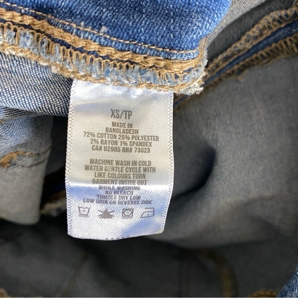 Aeropostale Pull on Flare Jeans Womens XS Medium Wash Blue Mid Rise Factory Fade - Picture 7 of 12